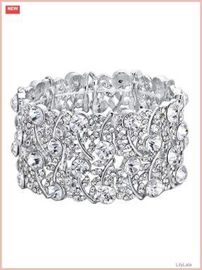 Austrian Crystal Tennis Stretch Bracelet Wedding Party